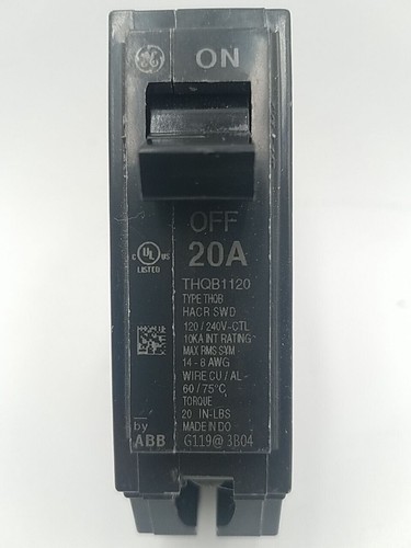 Thqb1120 pole 20 amp - ge,